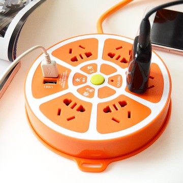 接線板插座 多功能USB插座家用多用插排插板帶線多孔拖插線板接線板延長線米『XY23136』