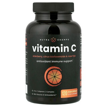 NutraChamps, 維生素 C，120 粒全素膠囊