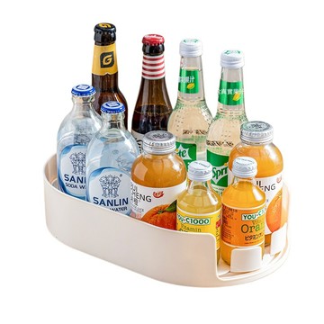 廚房收納 冰箱飲料收納盒 旋轉啤酒可樂易拉罐整理收納盒 櫥櫃檯面調料瓶罐托盤