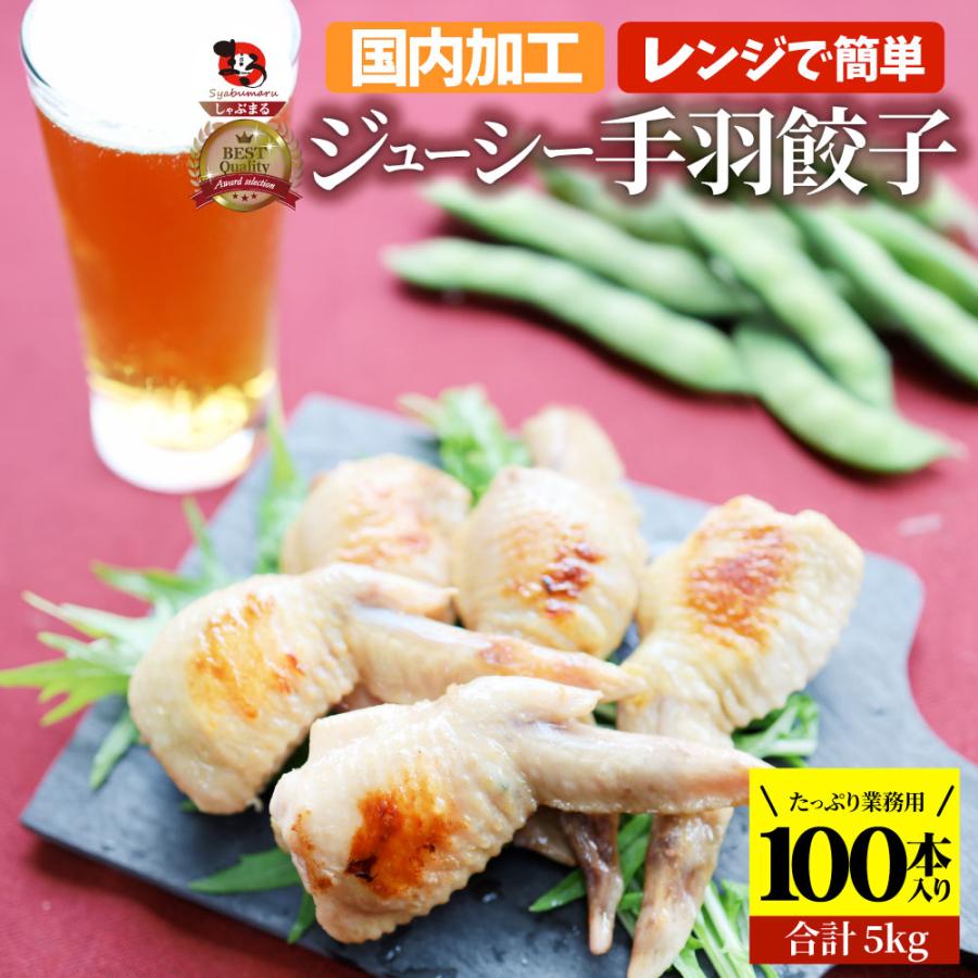 手羽先 餃子 100本入り （500g×10） ギョウザ ギョーザ レンジ調理 中華 点心 中華料理 惣菜 温めるだけ 冷凍 惣菜 お弁当 あすつく 業務用 簡単調理 送料無料