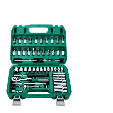 多件式工具組 【銳達】汽修套裝工具 53件汽修套裝丨72齒 修車棘輪套筒 扳手大全 汽保工具 套筒組合箱