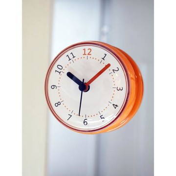 浴室衛生間防水防霧靜音鐘吸盤貼墻小時鐘廚房冰箱貼鐘裝飾鐘表