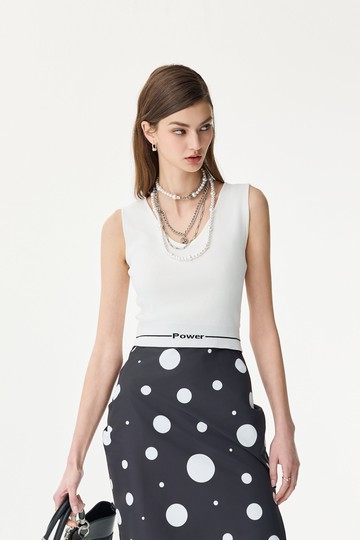 復古極簡針織背心