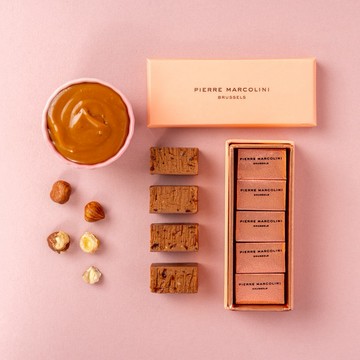 Pierre Marcolini 小確幸巧克力禮盒 5入（粉）（加贈品牌提袋）