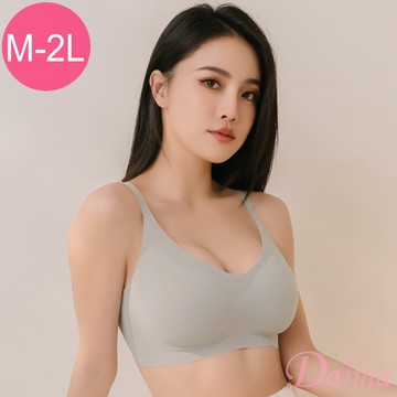 內衣  無鋼圈(M-XXL)輕盈百搭舒適Bra Top無痕內衣/運動/睡眠/休閒_灰色#91121