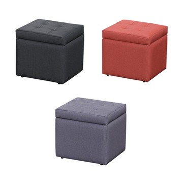 文創集 莎耶貓抓皮革可收納小椅凳(三色可選)-38x30x35cm免組