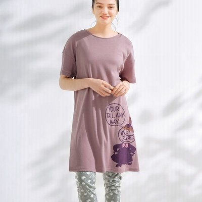 ベルーナ ｍｏｏｍｉｎ チュニック レギンスセット スモーキーブルー M レディース 通販 Lineポイント最大get Lineショッピング