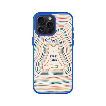 iPhone 15 Pro Max Clear 激光藍 - ilovedoodle (Lim Heng Swee) - Mindful Cat - 冷靜
