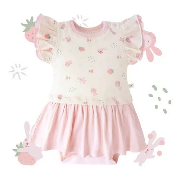 【SISSO有機棉】親親糖心兔天絲棉短裙兔裝