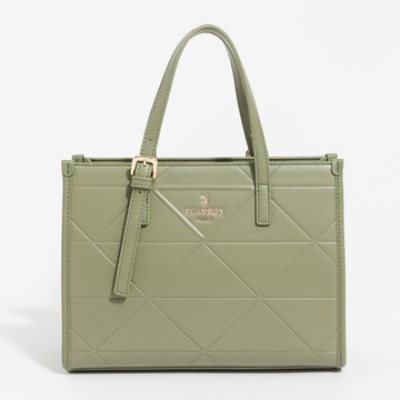 PLAYBOY - 手提包附長背帶 Linear Elegance系列 - 綠色