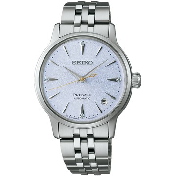 SEIKO 精工 PRESAGE 調酒師系列真鑽機械錶/34mm/藍 (4R35-06S0B/SRPL61J1)