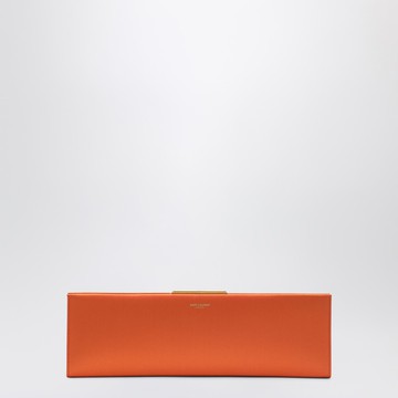 Midnight Clutch Large in Orange Satin