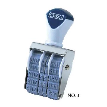 【COX 三燕】3號字 英文 日付印 字高4.4mm /個 NO.3
