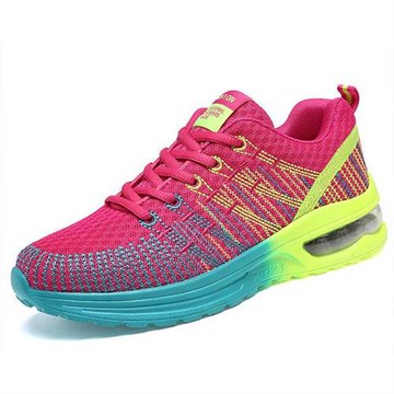 【Alice】粉亮輕旅舒適飛織空氣鞋-遊戲