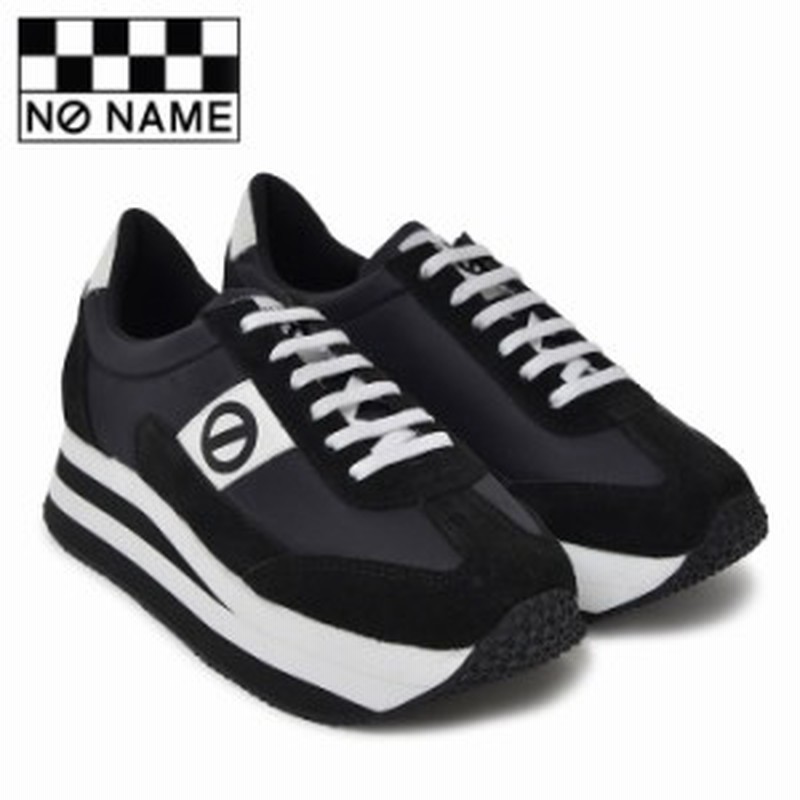 ノーネーム プラト ジョグ ナイロン 定番 厚底 スニーカー レディース ナイロン 黒 ブラック Black 婦人靴 No Name Plato Jog Nylon 通販 Lineポイント最大1 0 Get Lineショッピング