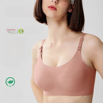 內衣女士文胸罩打底秋春夏2024抗菌孕婦哺乳內衣一片式半固定無痕