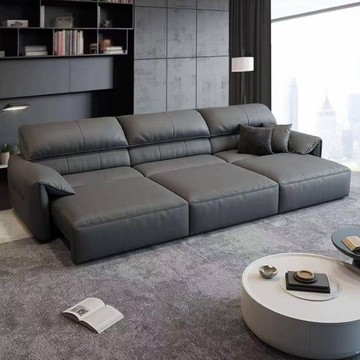 【obis】大象電動沙發-四人座325CM(電動沙發 沙發床)深灰色#四人