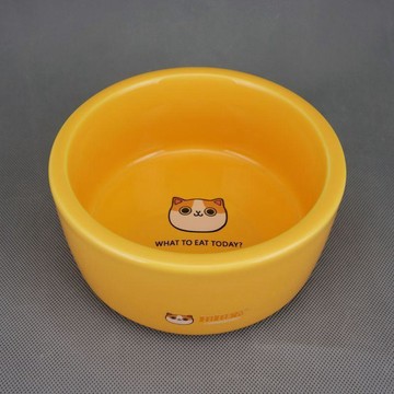 寵物必備🐾 田田猫大号防溅超萌陶瓷猫碗水碗防打翻猫用品微波加热加菲猫宠物