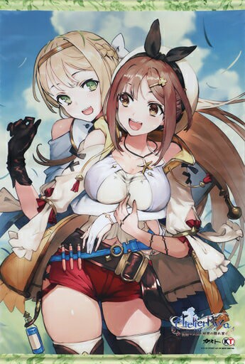 [單品]Liza&剋勞迪亞·巴倫圖新插圖B2掛畫「PS4/Switch軟件萊莎的鍊金工房~常與黑暗的皇後秘密的隱蔽型旅館~FAMICHI DX包」附贈特典