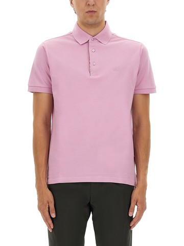 etro cotton polo shirt with pegasus