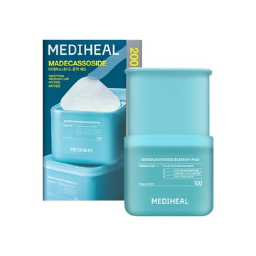 【MEDIHEAL】調理化妝棉片 100片+100片補充包 #積雪草(藍)