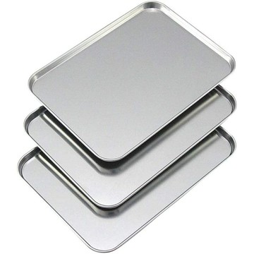 asdfkitty*日本製 下村企販 不鏽鋼淺型備料盤3件組-料理盤/置物盤/托盤/餐盤