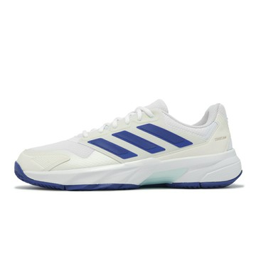 adidas 網球鞋 CourtJam Control 3 M 男鞋 白 藍 緩衝 抗扭 運動鞋 愛迪達 IF9136