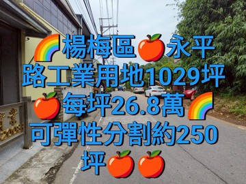 楊梅永平路工業用地（可彈性分割）｜桃園市楊梅區草湳坡段草湳坡小段