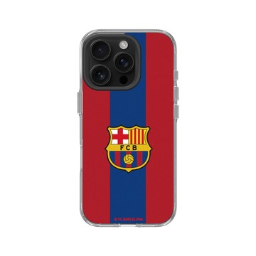 iPhone 16 Pro Clear 透明 - FC Barcelona - Logo - Two Tone Background