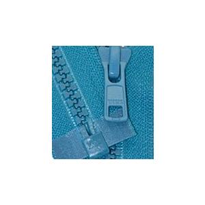 22 Vislon Zipper  YKK #5 Molded Plastic  Separating  907 Peacock Blue Zip