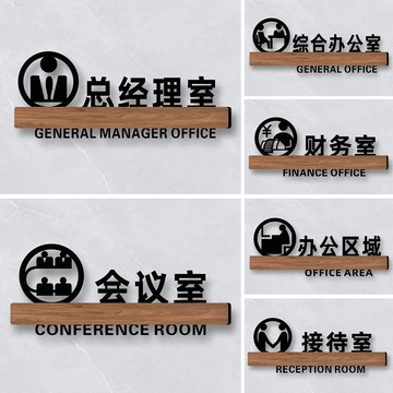 亞克力總經理室敎室門牌綜閤辦公室會議財務接待室標識牌工廠公司 YFAV