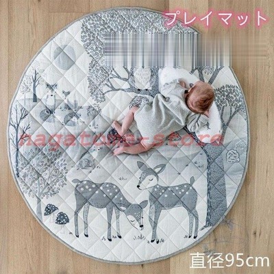 ベビーマット プレイマット 円形 ベビー おしゃれ ベビー ラグマットごろ寝アート 寝相アート よちよちマット ベビーマット 円形 出産お祝い ギフト 赤ちゃん 通販 Lineポイント最大get Lineショッピング