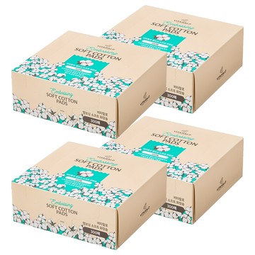 VITAHALO 柔軟壓紋化妝棉  4盒  300片