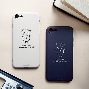 努力工作 準時收工手機殼 / 霧面全包軟殼 /