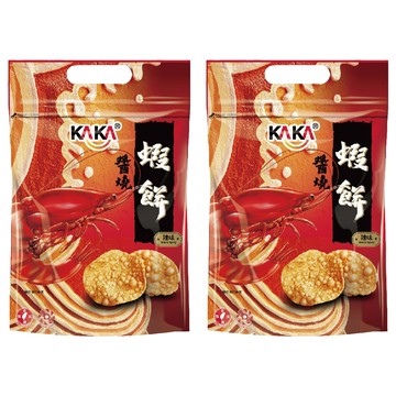 KAKA 卡卡 醬燒蝦餅 辣味 80g 2包 海鮮零食 酥脆涮嘴