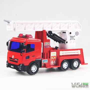 WISDOM 仿真磨輪動力車系列-新款可噴水消防雲梯車