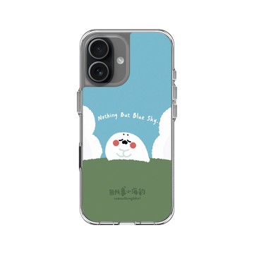 iPhone 17 Clear Case（相機按鈕） 透明 - 無所事事小海豹 The Nothing Seal - 藍藍天空