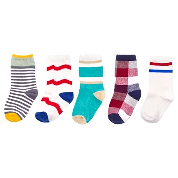 GIAT 吉亞特 兒童款 柔棉透氣舒適襪 5雙 Set 78%棉 17%尼龍 5%彈性纖維 台灣製  S