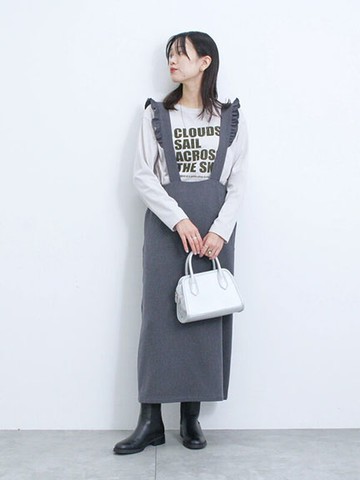 甜美荷葉邊吊帶窄身洋裝(FG43L0L0580) - Samansa Mos2 blue