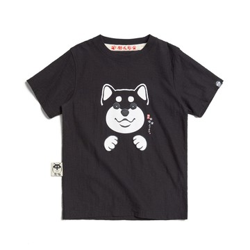 江戶勝｜童裝｜黑丸賣萌微笑短袖T恤