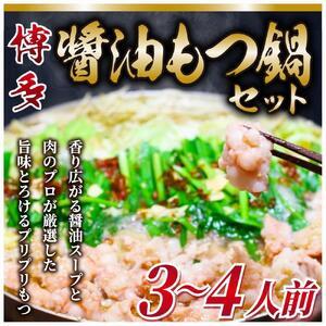 ふるさと納税 博多醤油もつ鍋セット 3〜4人前 福岡県大川市