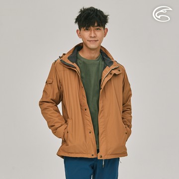 ADISI 男單件式防水透氣裡毛尼網外套(可拆帽) AJ1821030 (S-2XL) 銅卡｜防風 防潑水 防水透濕 防水貼條 毛尼網裡 戶外機能