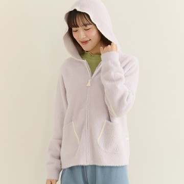 a la sha 跳色線條a字針織外套