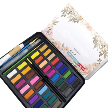 跨境貨源 36色固體水粉水彩顏料套裝 油畫筆顏料套裝 美術用品【益三和】可開發票