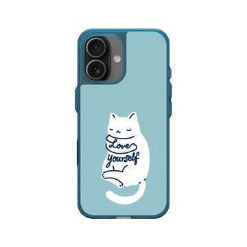 iPhone 17 Clear (相機按鈕) 夜幕藍 - ilovedoodle (Lim Heng Swee) - Mindful Cat - Love Yourself