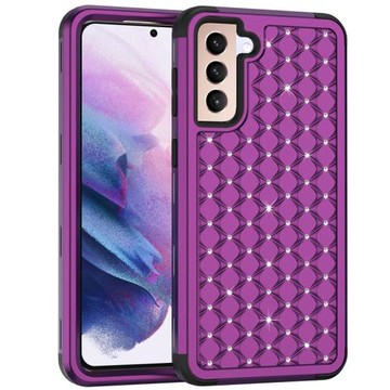 外貿適用iPhone13滿天星閃鉆硅膠PC三合一氣墊邊緣手機保護殼
