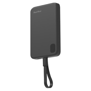 Meet Mind 吸附式線充行動電源 5000mAh Lightning 鋁合金款  LT003-L  黑色
