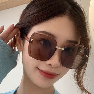 caroline 2022新款復古半圓微貓眼框風格 素顏遮臉太陽眼鏡 韓國網紅同款夏季墨鏡73899