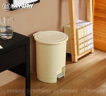 真心良品 keyway 聯府 台灣製  京都腳踏式垃圾桶15l(2入)
