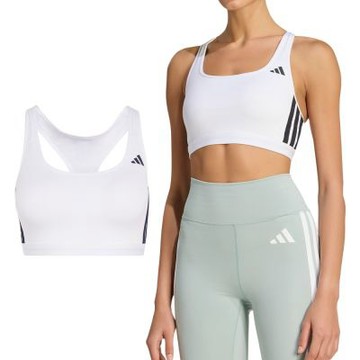 Adidas Opt ESS 3S Ms 女款 白色 中強度 涼感 瑜珈 慢跑 訓練 運動內衣 KA4703